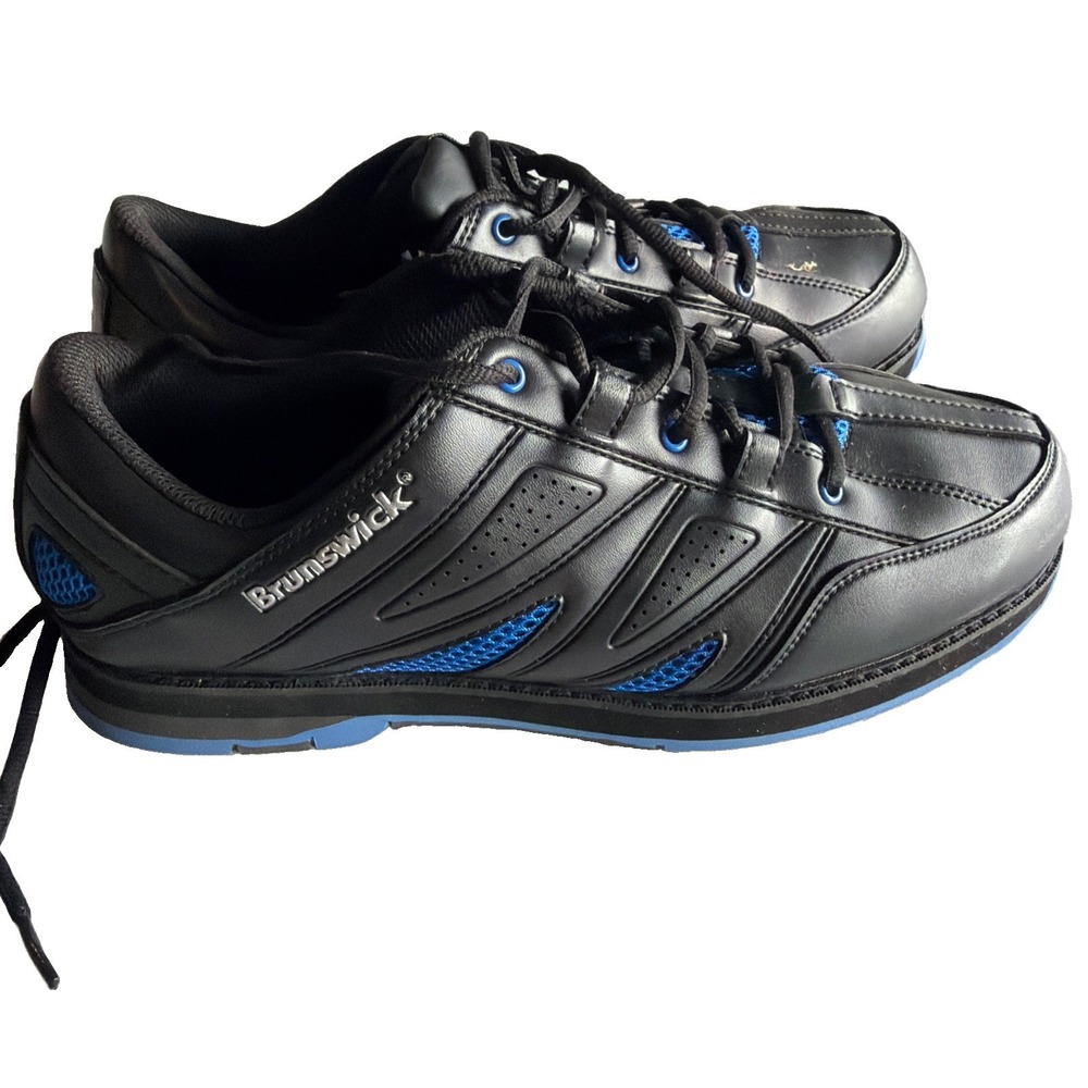 Mens,Bowling Shoes,Brunswick,11,Black Blue,Warrior M-010 Athletic Universal Sole